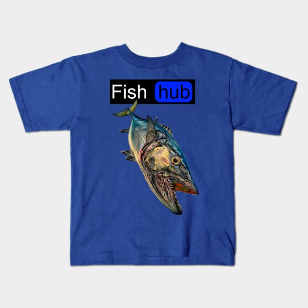 Fish hub dogtooth tuna Kids T-Shirt by Art by Paul